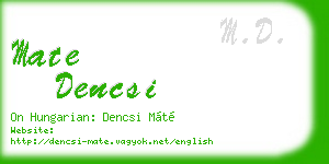 mate dencsi business card